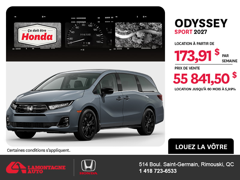 Honda Odyssey 2027