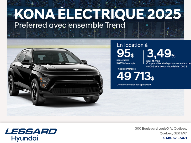 Procurez-vous le Hyundai Kona Electric 2025