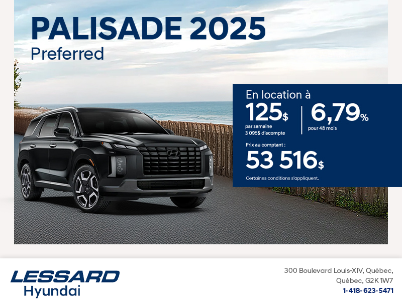 Procurez-vous le Hyundai Palisade 2025