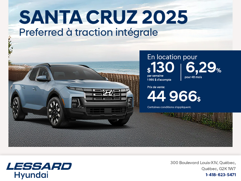 Procurez-vous le Hyundai Santa Cruz 2025