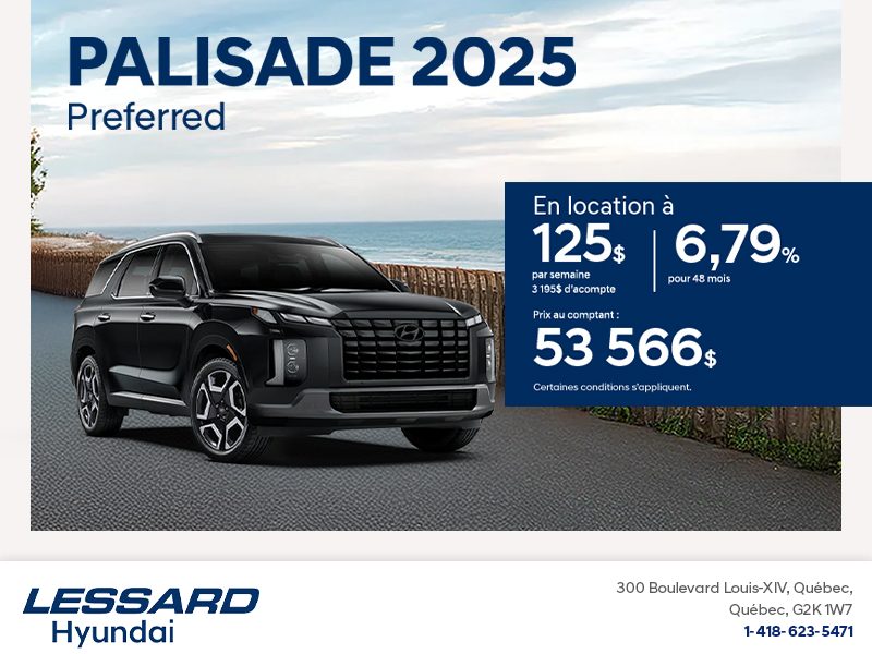 Procurez-vous le Hyundai Palisade 2025