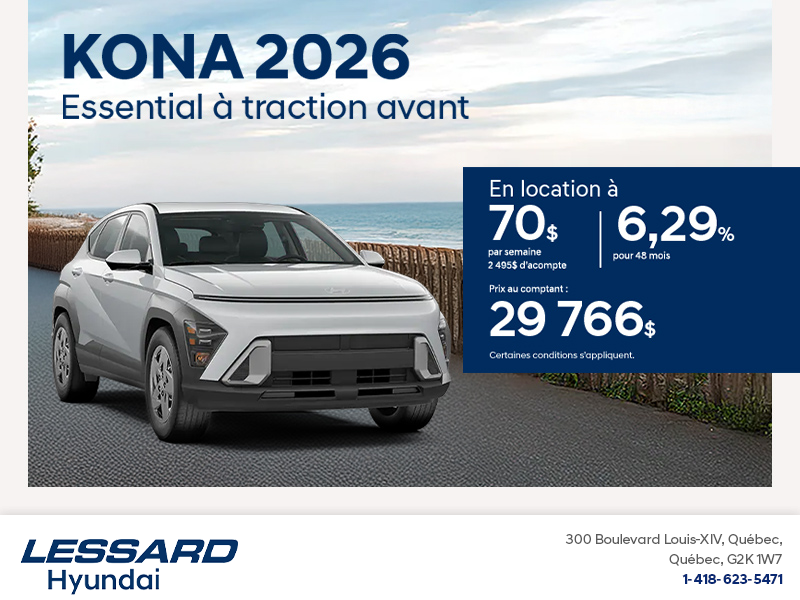 Procurez-vous le Hyundai Kona 2026