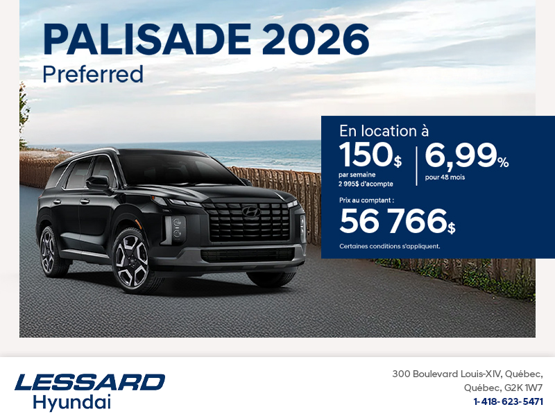 Procurez-vous le Hyundai Palisade 2026