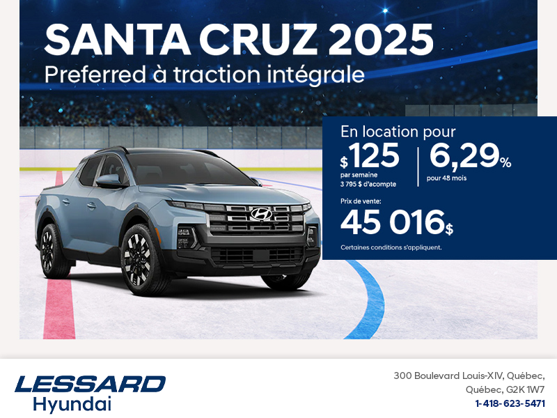 Procurez-vous le Hyundai Santa Cruz 2025