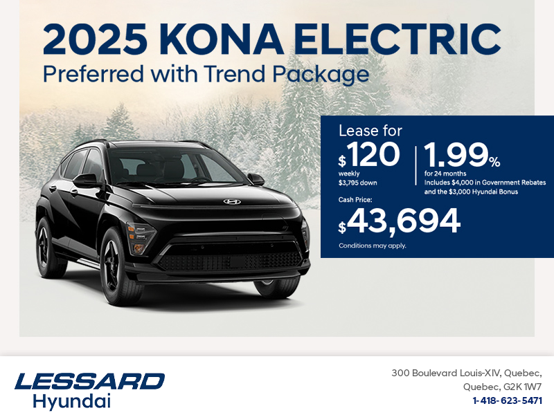 Get the 2025 Hyundai KONA Electric