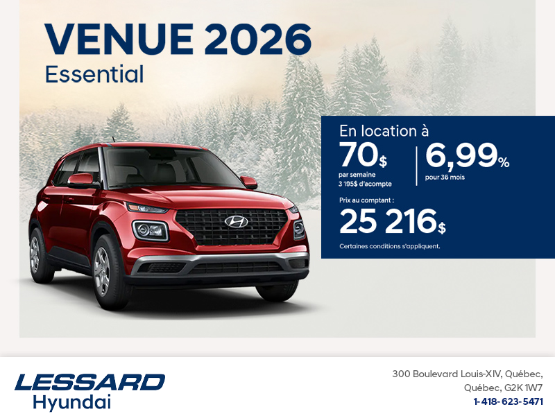 Procurez-vous le Hyundai Venue 2026