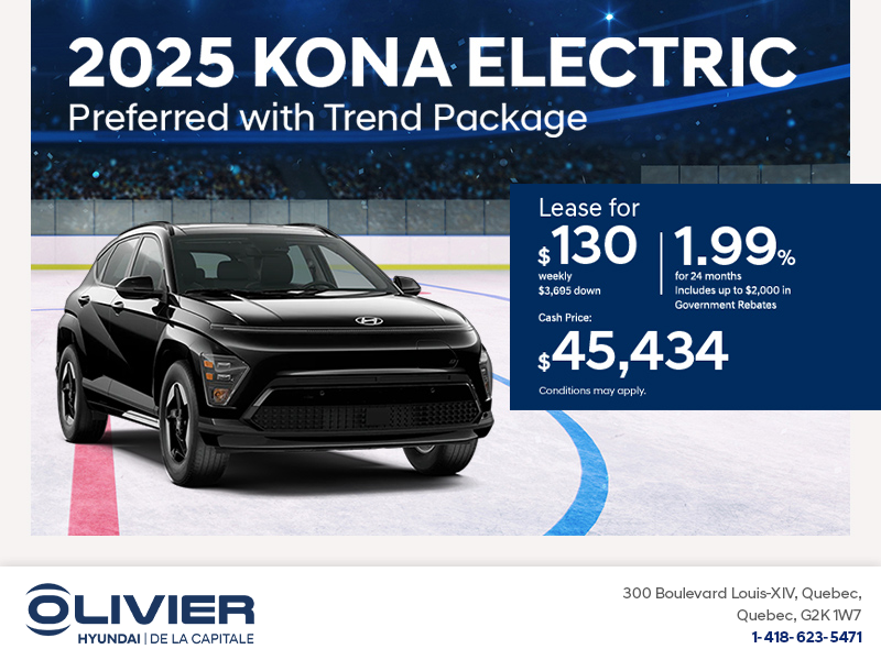 Get the 2025 Hyundai KONA Electric