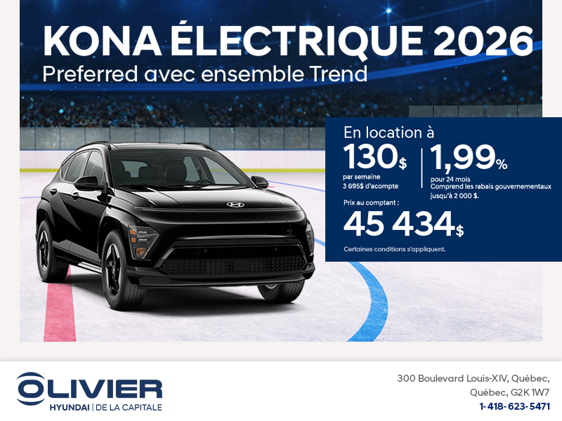 Procurez-vous le Hyundai Kona Electric 2025