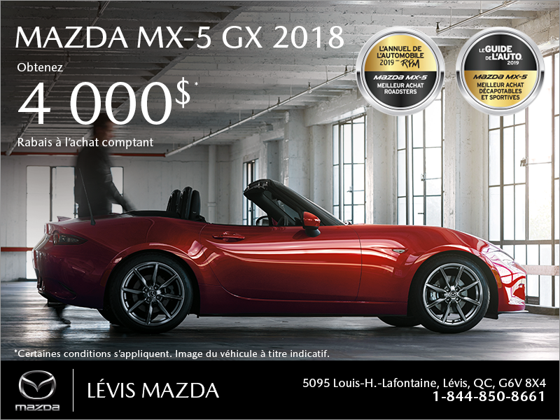 Procurez-vous la Mazda MX-5 2018!