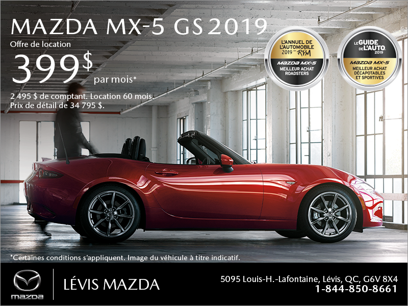 Procurez-vous la Mazda MX-5 2019!