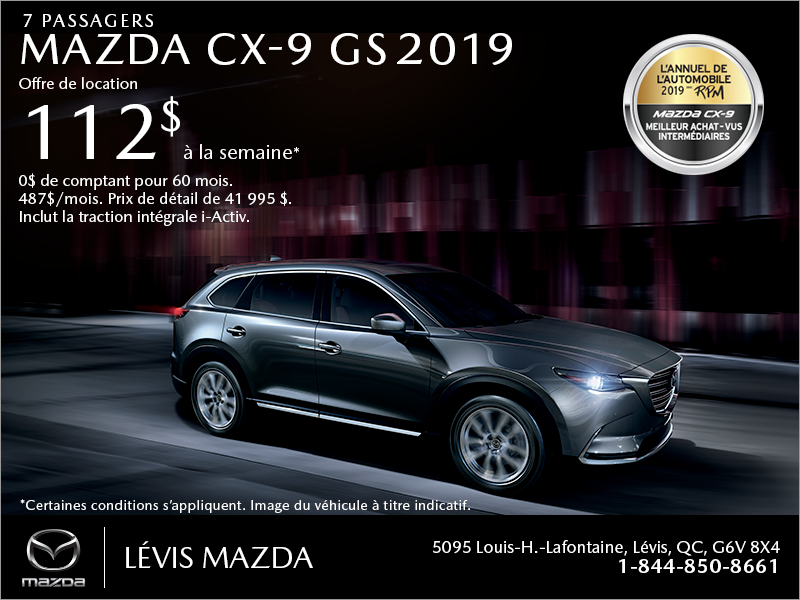 Procurez-vous le Mazda CX-9 2019!
