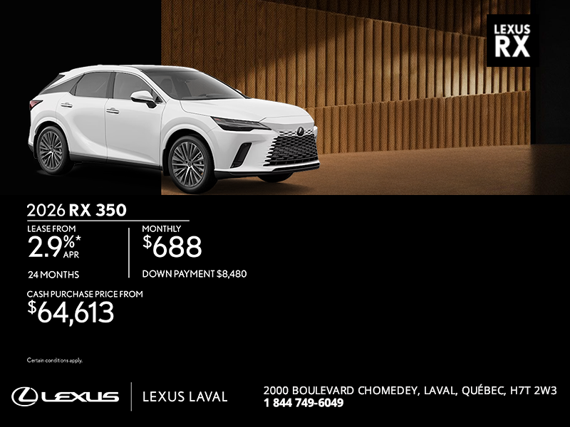 2026 Lexus RX 350