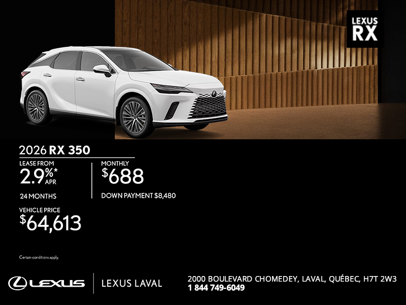 2026 Lexus RX 350