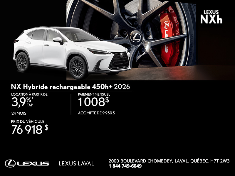 Lexus NX Hybride Branchable 2026