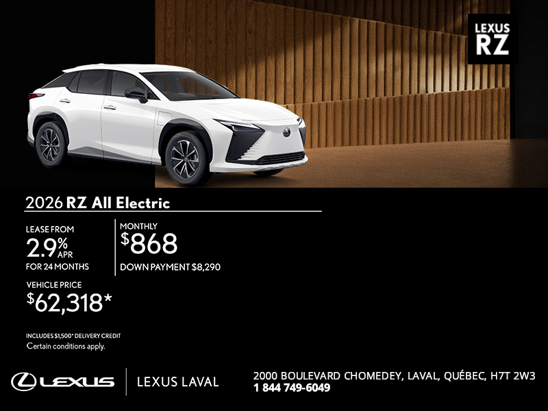 2026 Lexus RZ All Electric