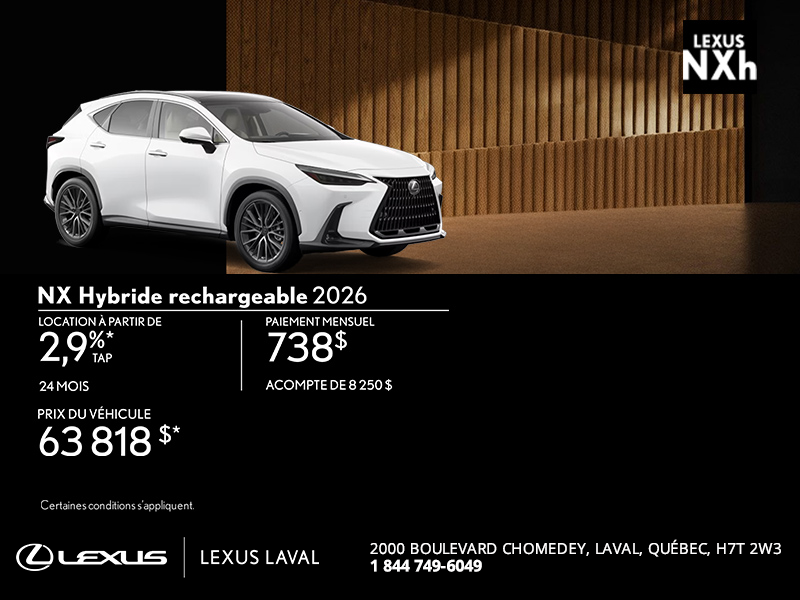 Lexus NX Hybride Branchable 2026