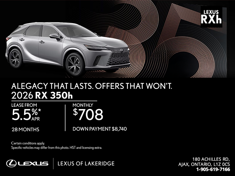 2026 Lexus RX 350h