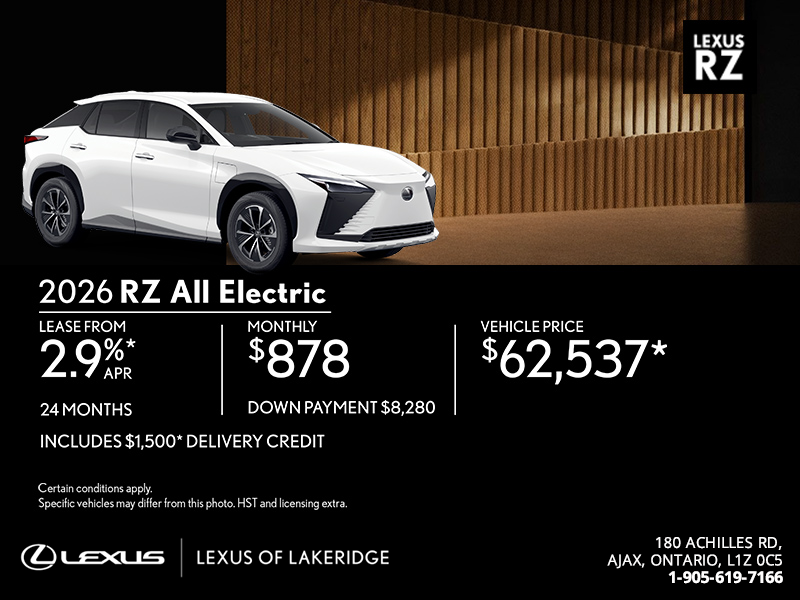 2026 Lexus RZ All Electric