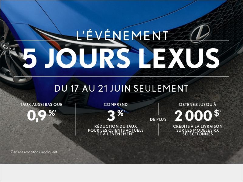 L'événement 5 jours Lexus