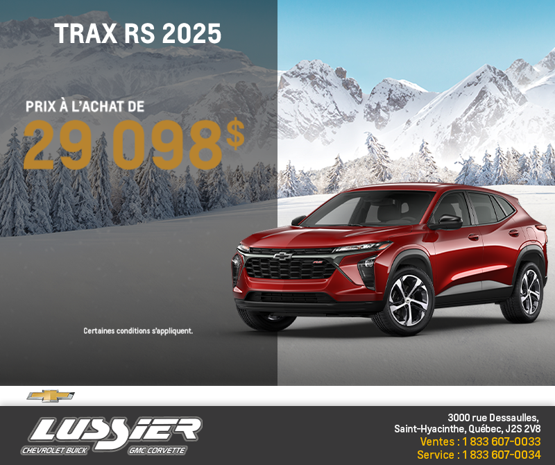 Procurez-vous le Chevrolet Trax 2025