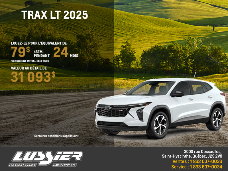 Procurez-vous le Chevrolet Trax 2025