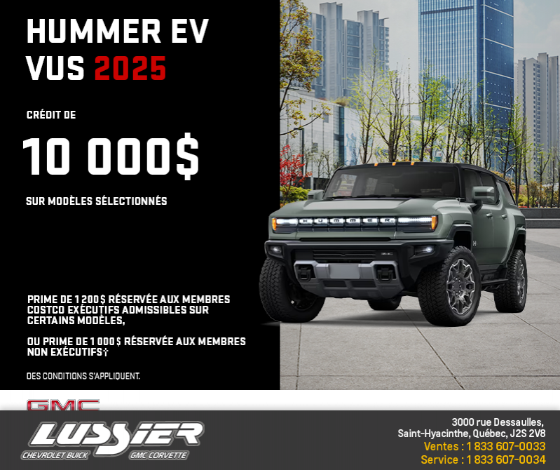 Le GMC Hummer EV VUS 2025