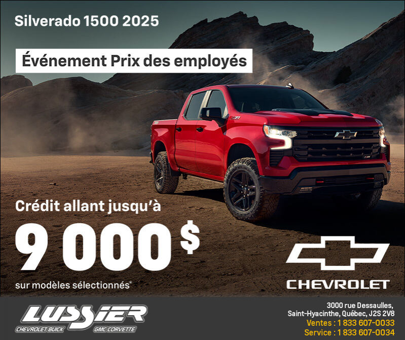 Procurez-vous le Chevrolet Silverado 1500 2025