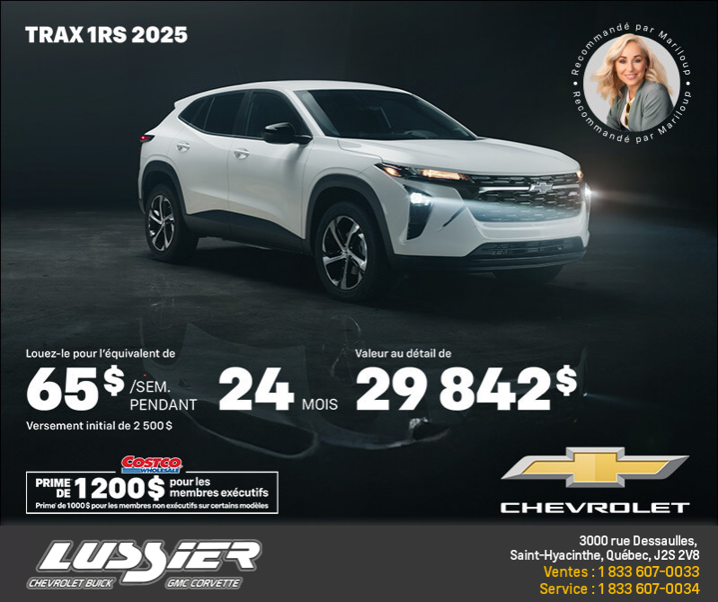 Procurez-vous le Chevrolet Trax 2025