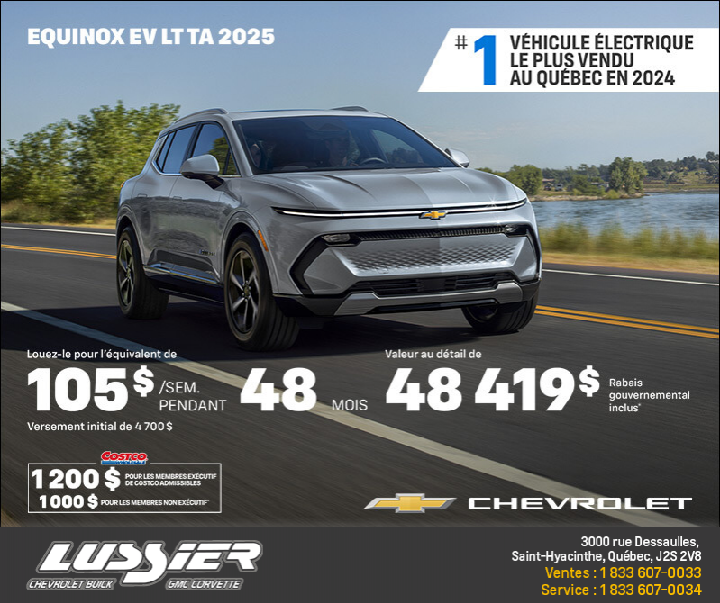 Procurez-vous le Chevrolet Equinox EV 2025