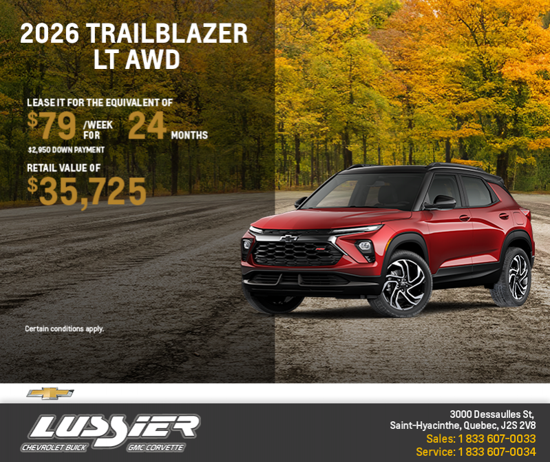 Get the 2026 Chevrolet Trailblazer LT AWD