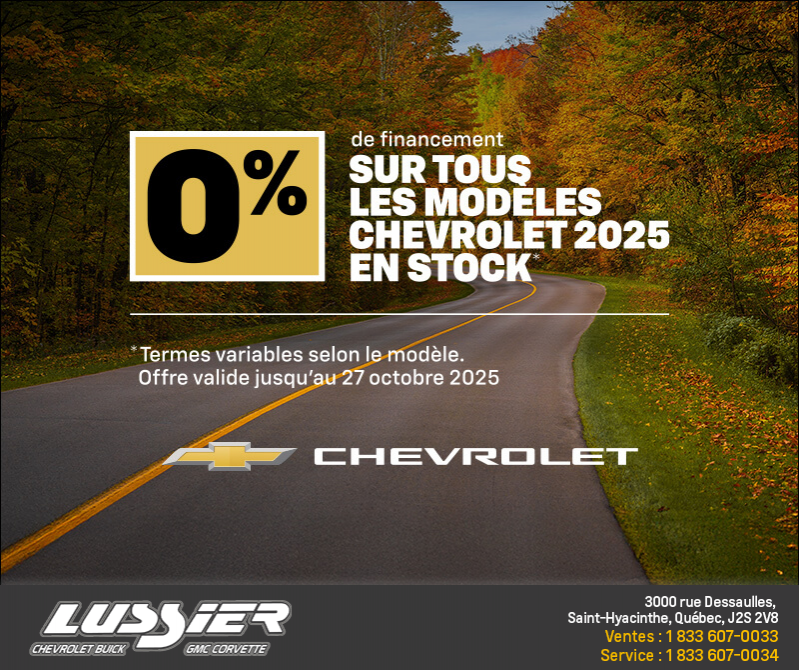 L'événement du mois Chevrolet