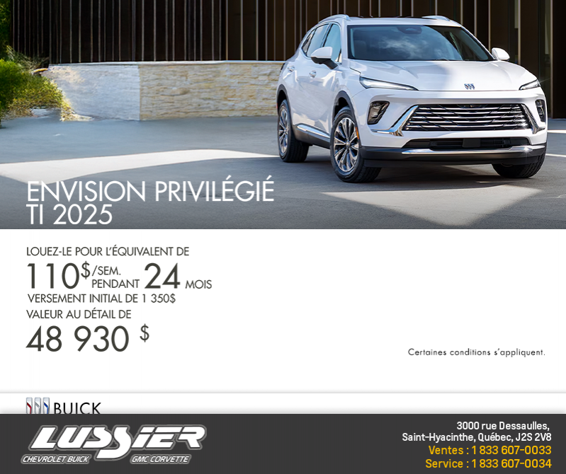 Procurez-vous la Buick Envision Privilégié TI 2025