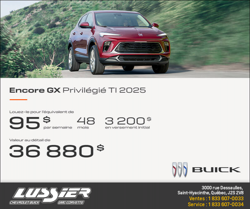 Procurez-vous le Buick Encore GX 2025
