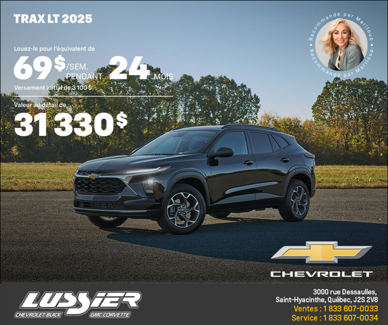 Procurez-vous le Chevrolet Trax LT 2025