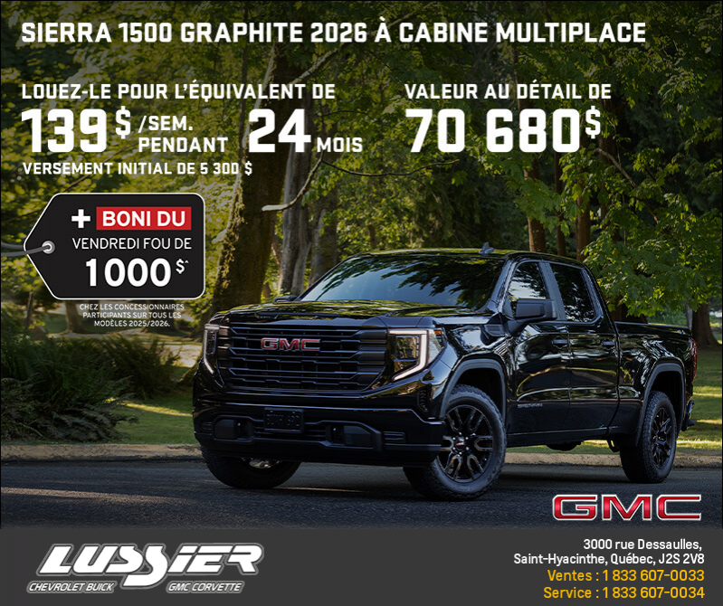 Le GMC Sierra 1500 2026