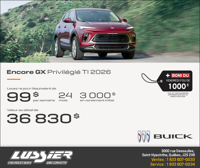 Procurez-vous le Buick Encore GX 2026