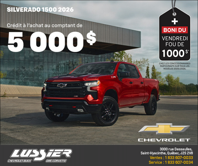 Procurez-vous le Chevrolet Silverado 1500 2026
