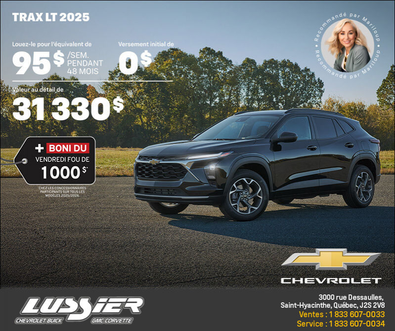 Procurez-vous le Chevrolet Trax LT 2025