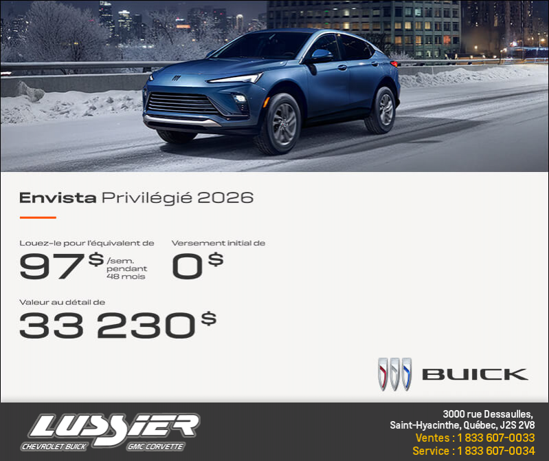 Procurez-vous la Buick Envista 2026