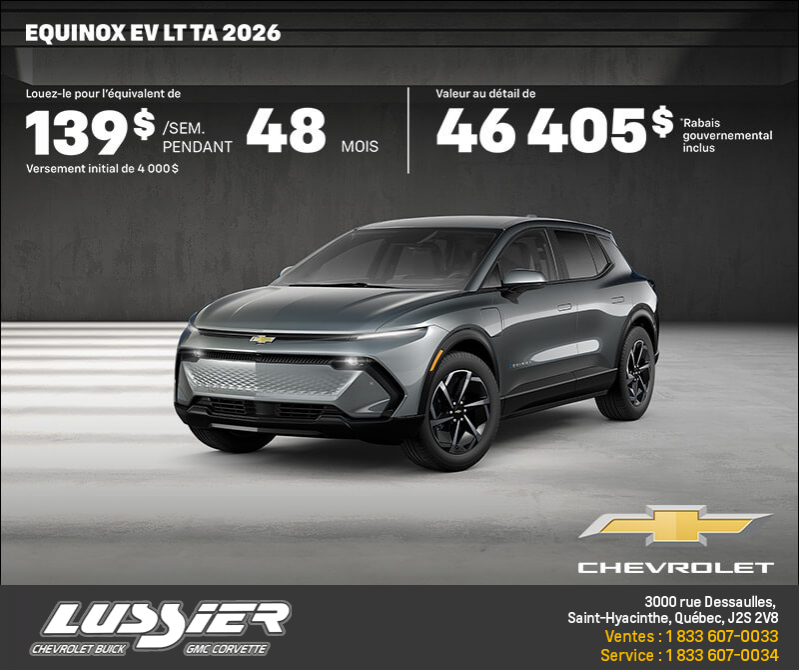 Procurez-vous le Chevrolet Equinox EV 2026