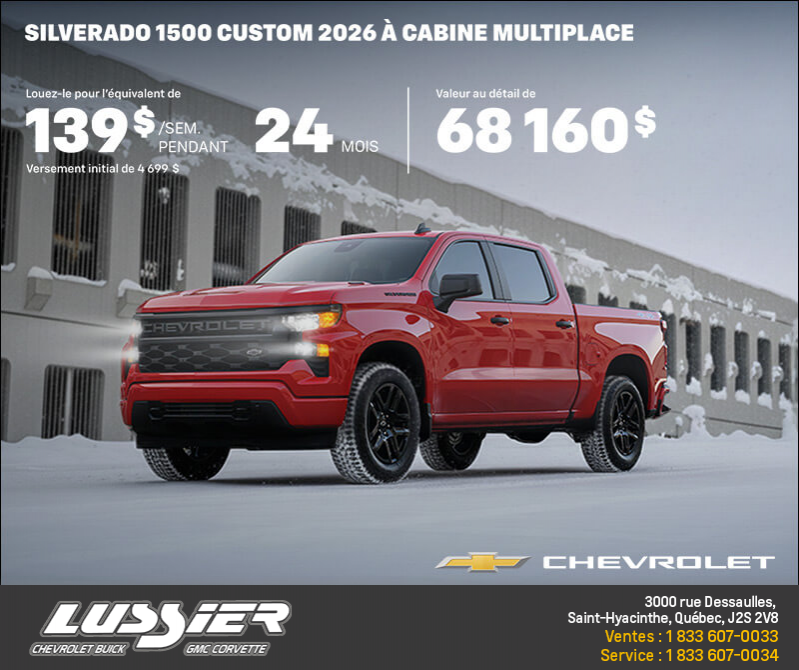 Procurez-vous le Chevrolet Silverado 1500 2026