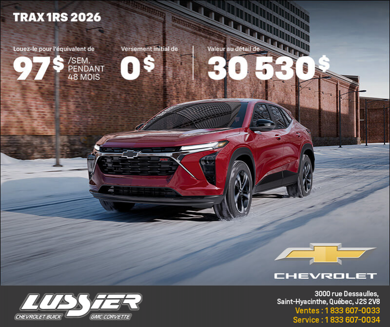 Procurez-vous le Chevrolet Trax 2026