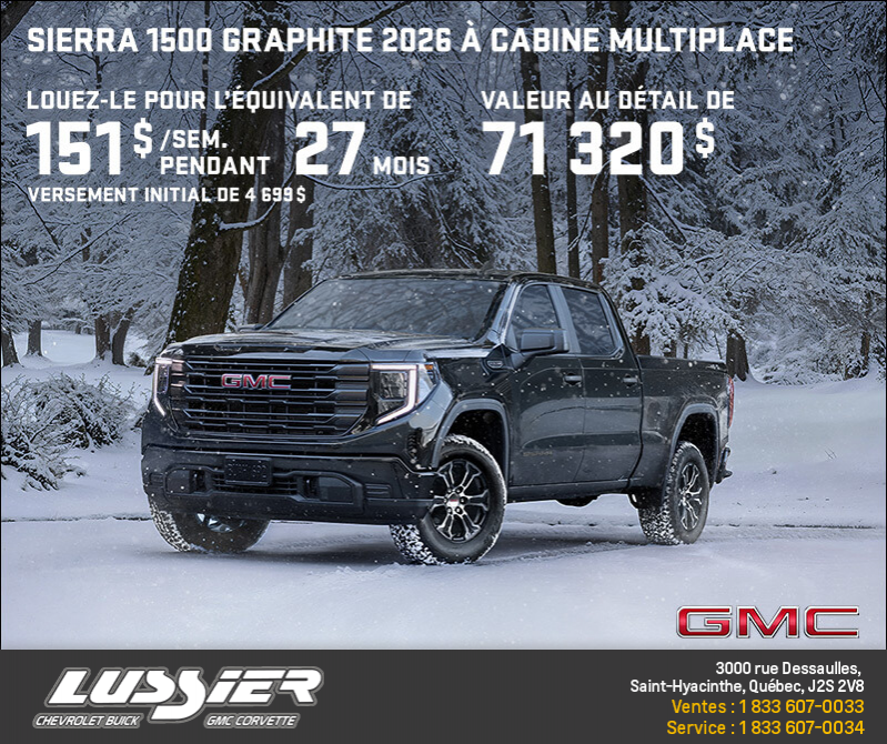 Le GMC Sierra 1500 2026 Graphite