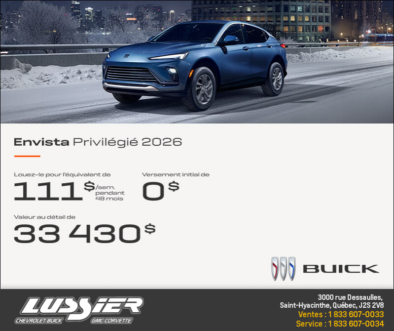 Procurez-vous la Buick Envista 2026