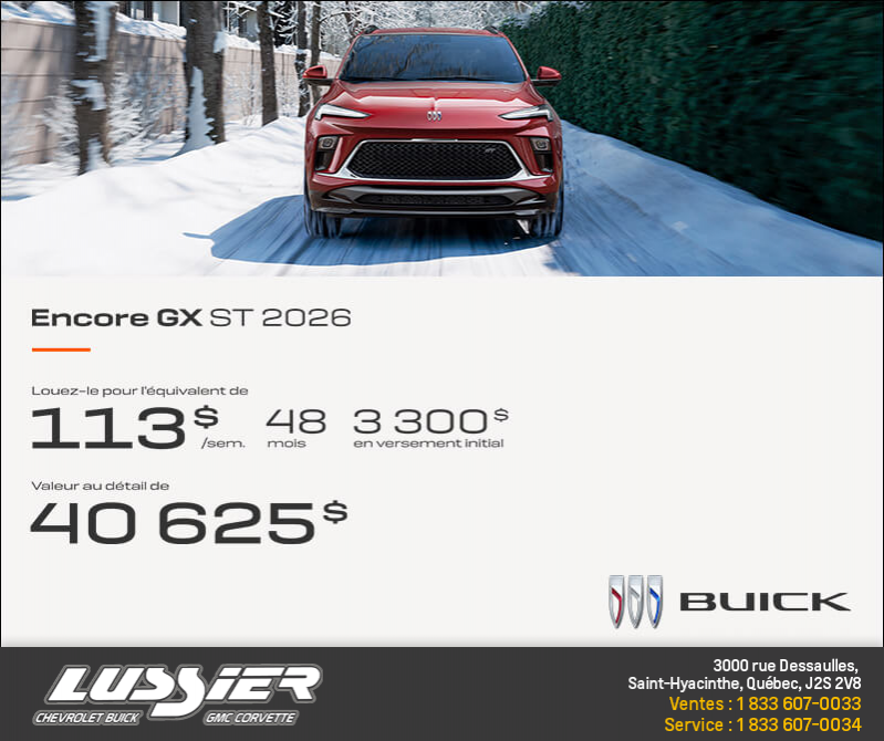 Procurez-vous le Buick Encore GX 2026