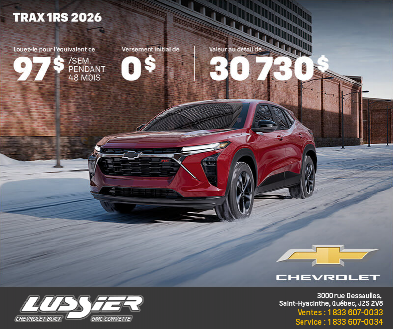 Procurez-vous le Chevrolet Trax 2026