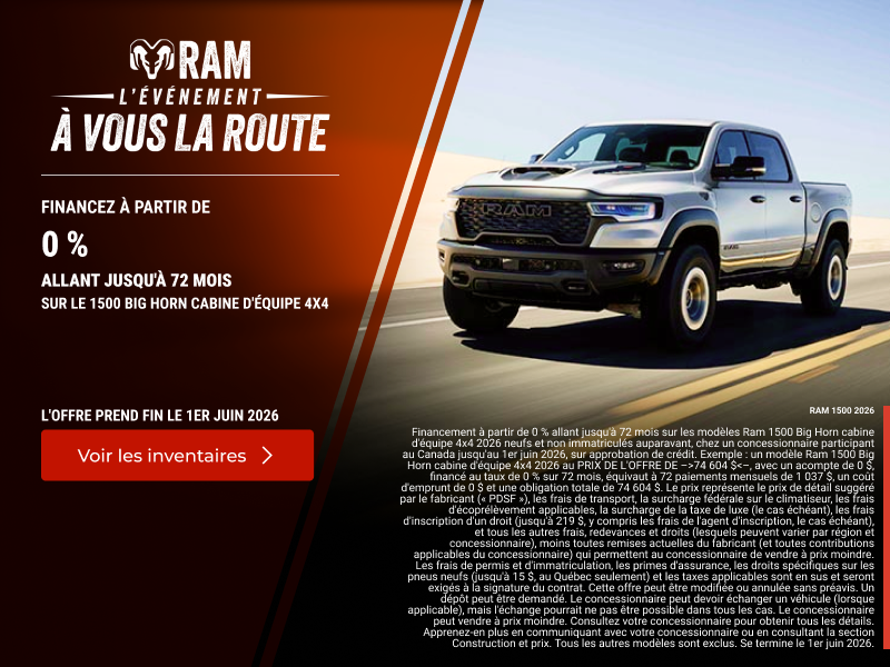 Procurez-vous le RAM 1500 2026