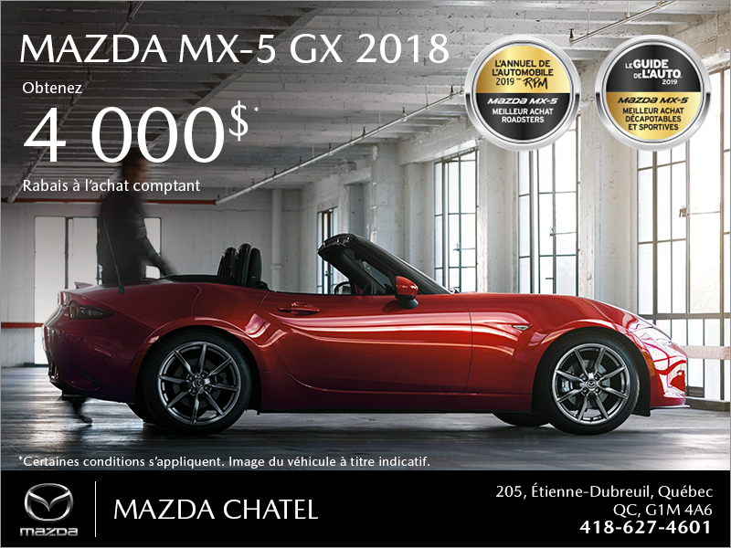 Procurez-vous la Mazda MX-5 2018!