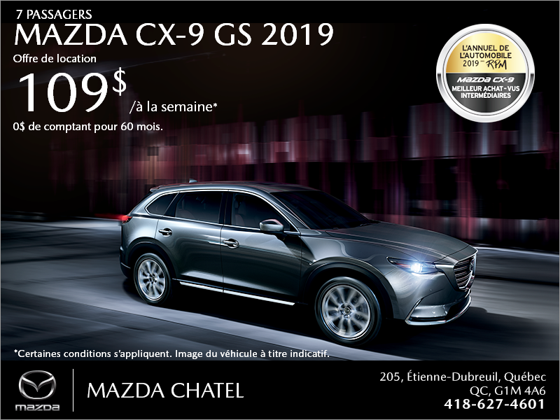 Procurez-vous la Mazda CX-9 2019!
