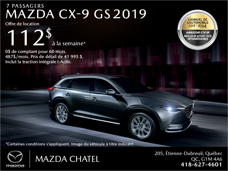 Procurez-vous le Mazda CX-9 2019!